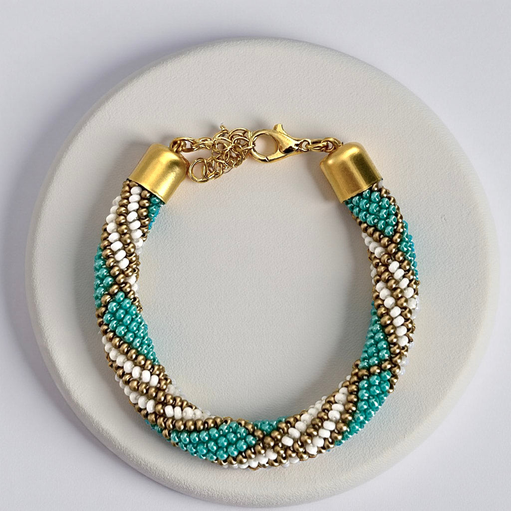 Woven Bracelet Aqua Mini