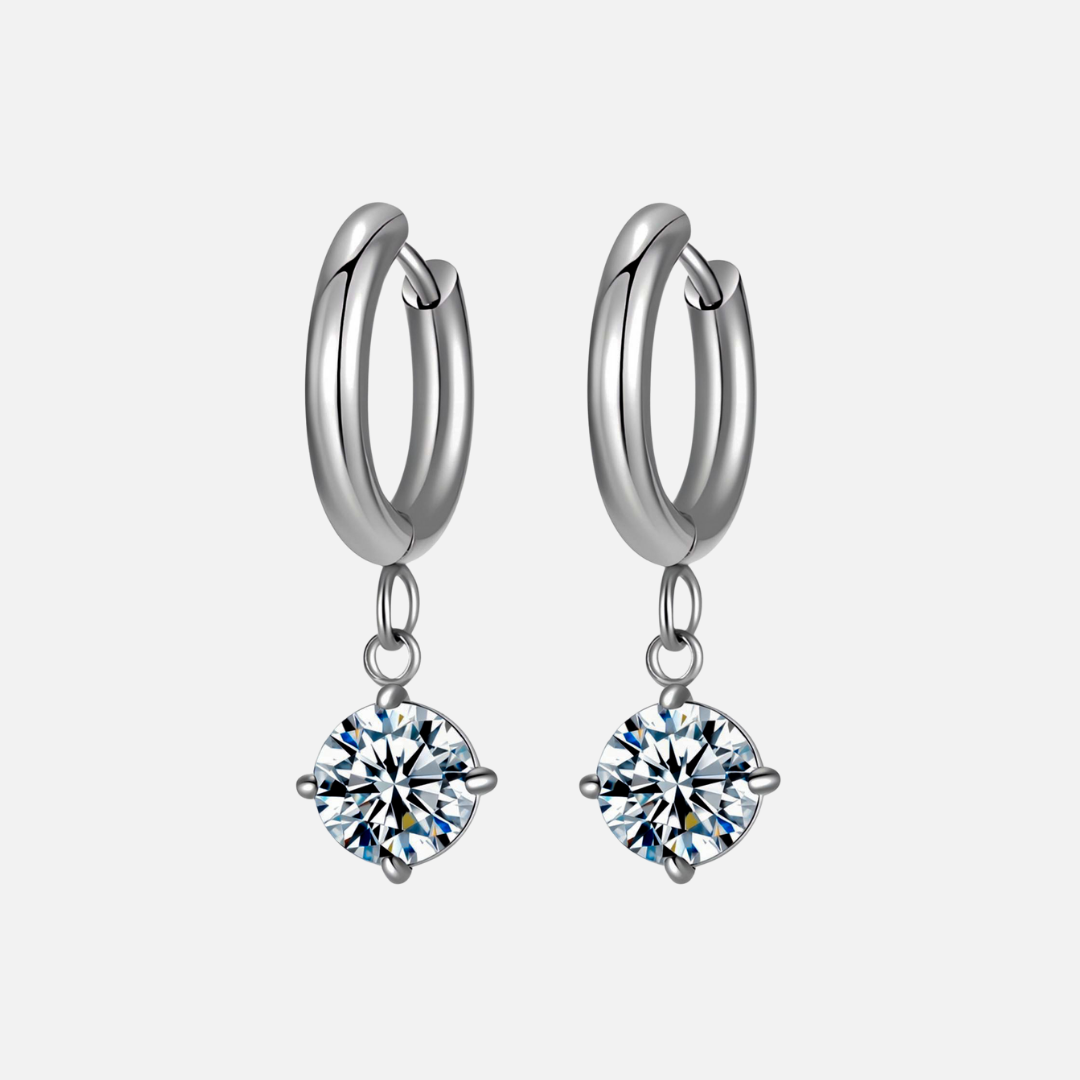 Silver Crystal Earrings