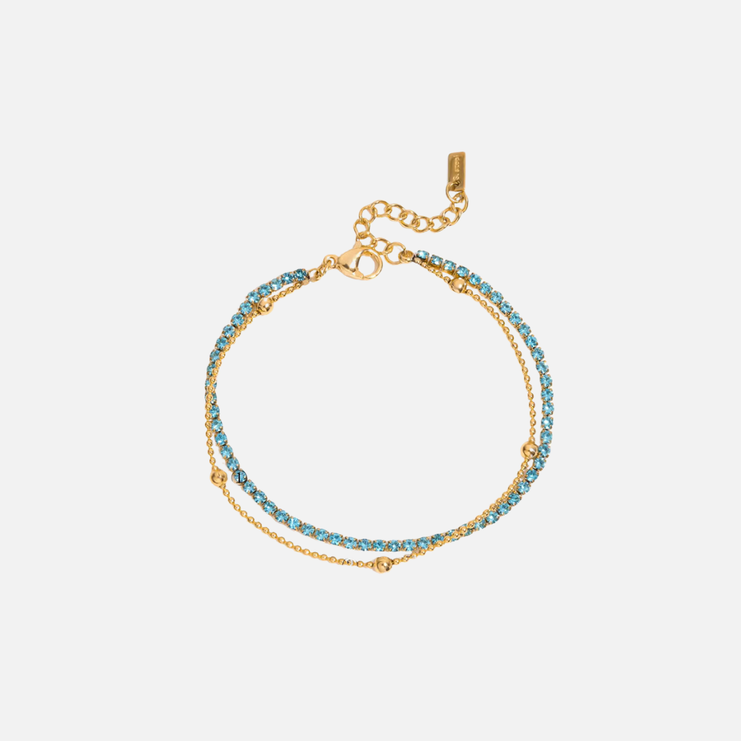 Blue tennis bracelet