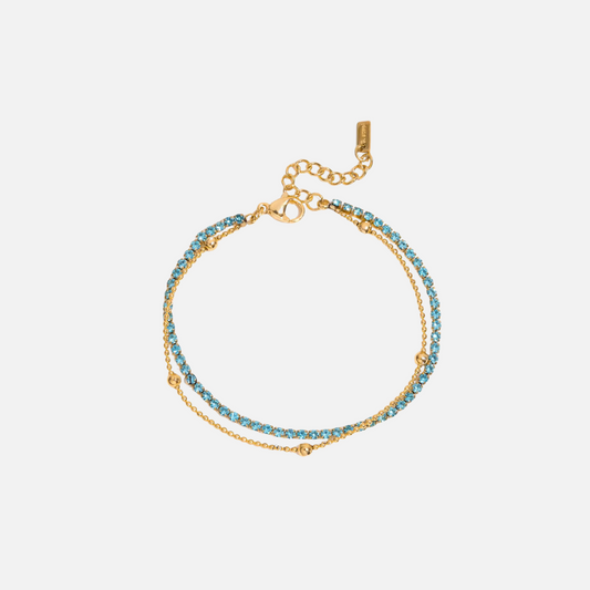 Blue tennis bracelet