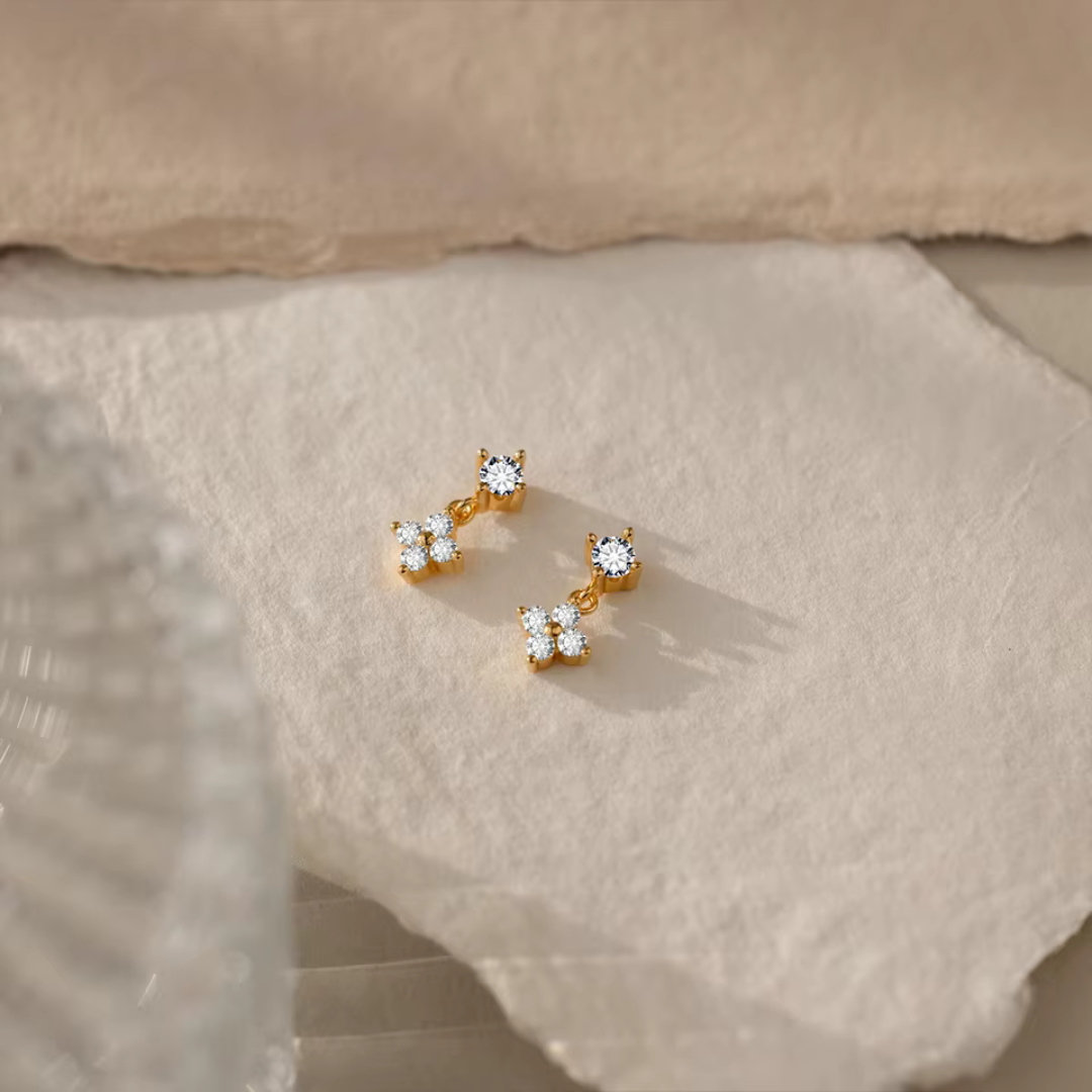 Clover Earrings Gold