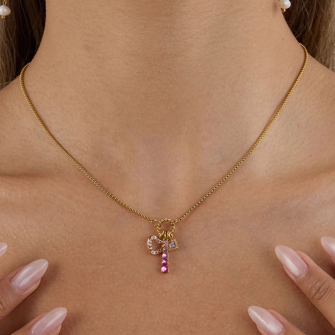 Pink Charm Necklace
