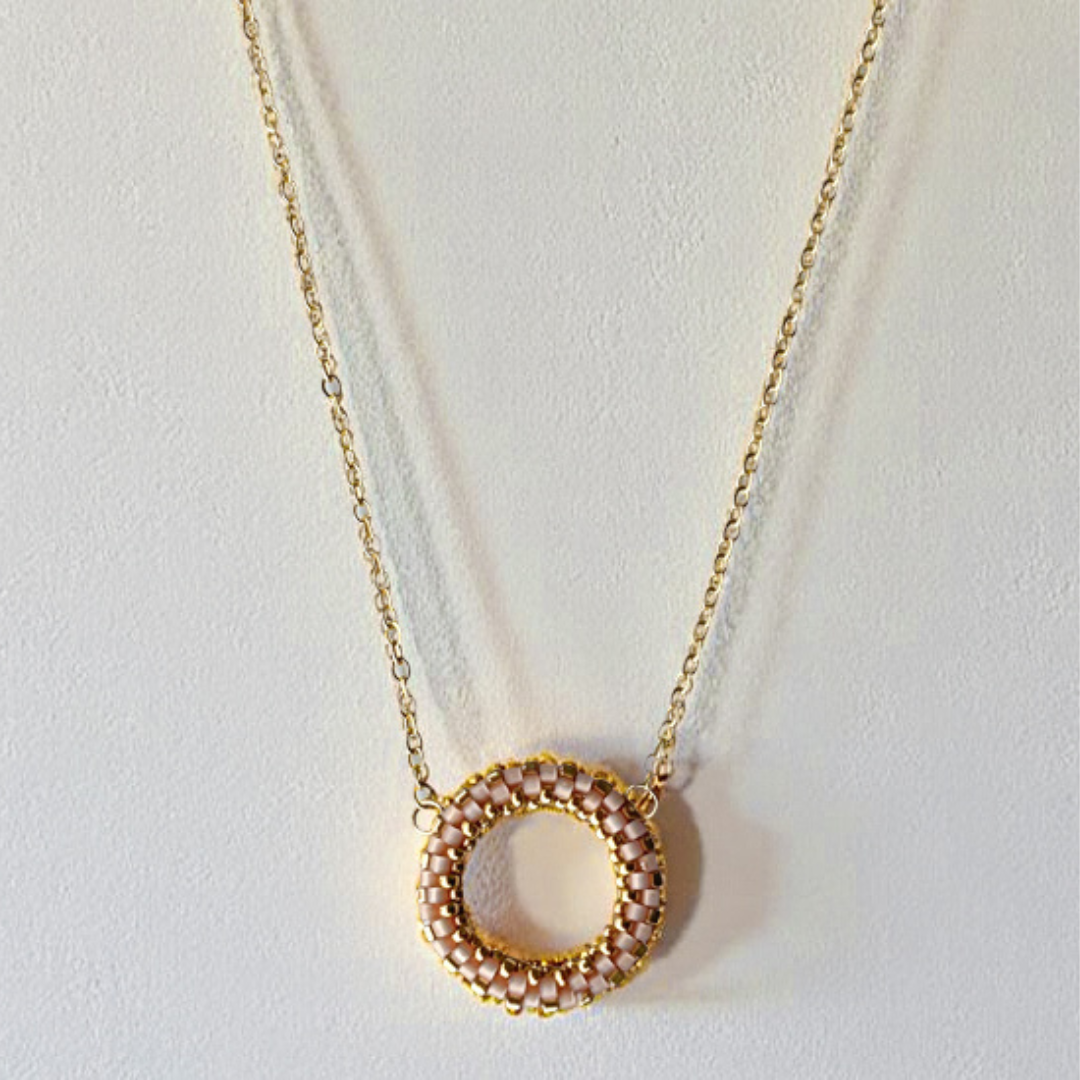 Rose Single Hoop Necklace