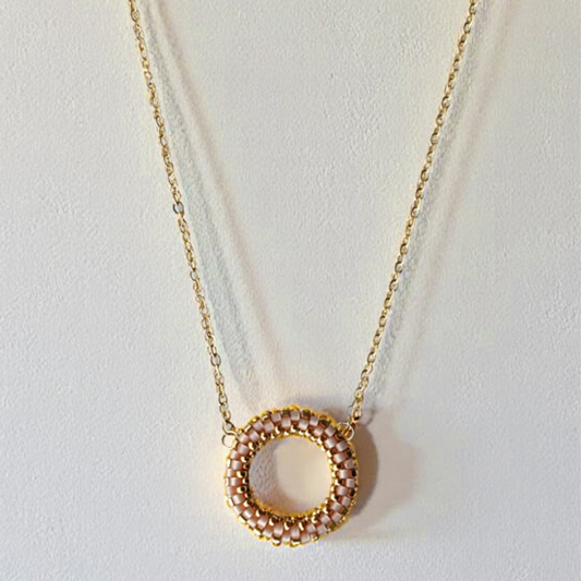 Rose Single Hoop Necklace