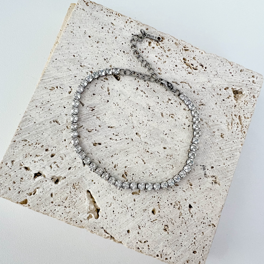 Tennis Bracelet (Silver)