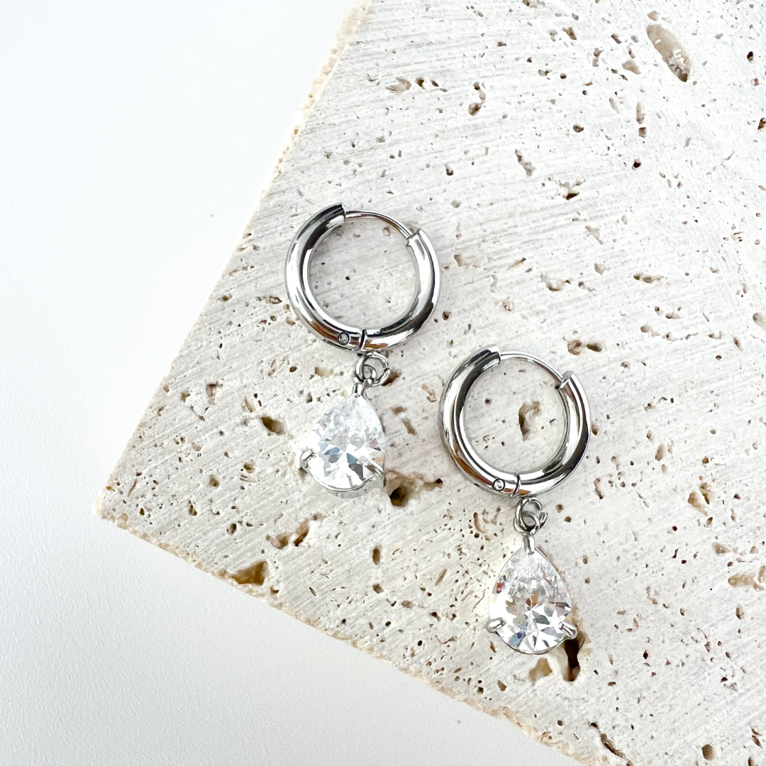 Silver Crystal Earrings