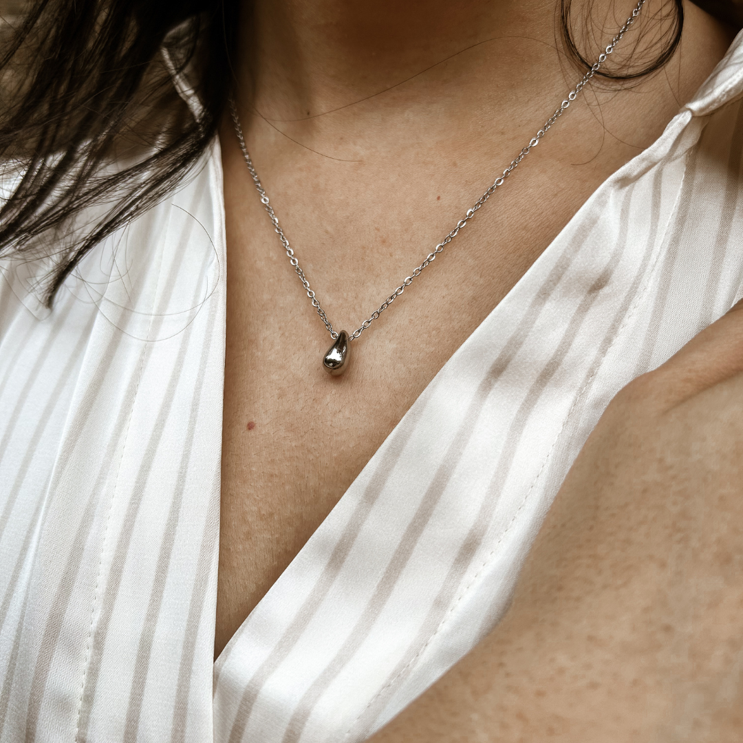Silver Drop Necklace