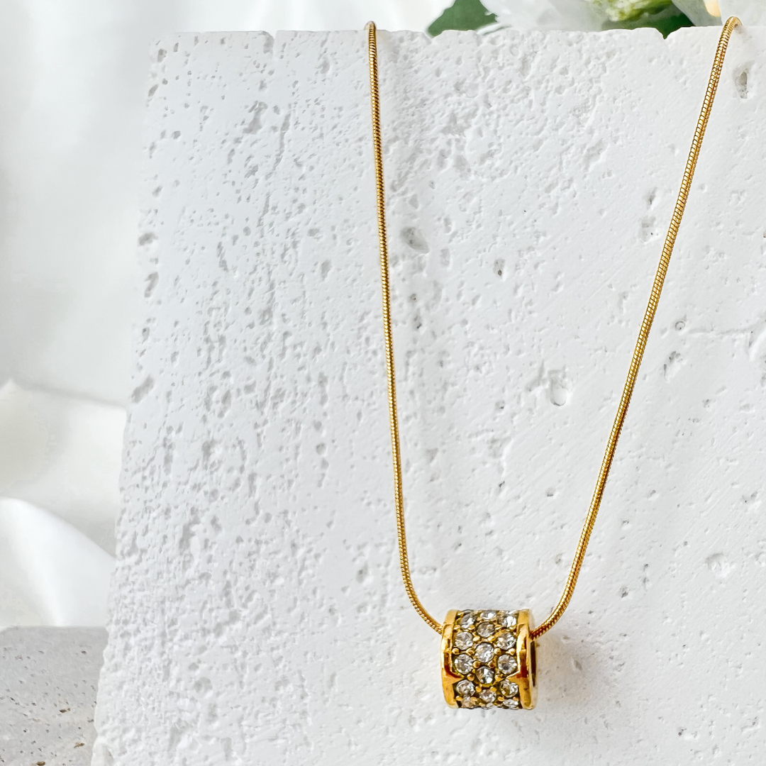 Crystal Barrel Necklace