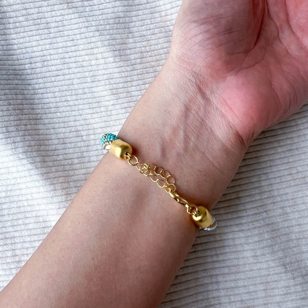 Woven Bracelet Aqua Mini
