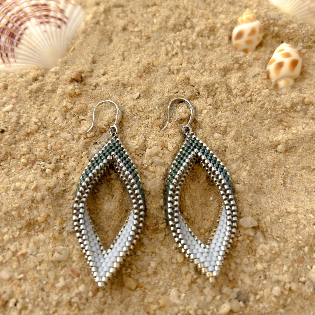 Beaded Nyasi Twist Earrings