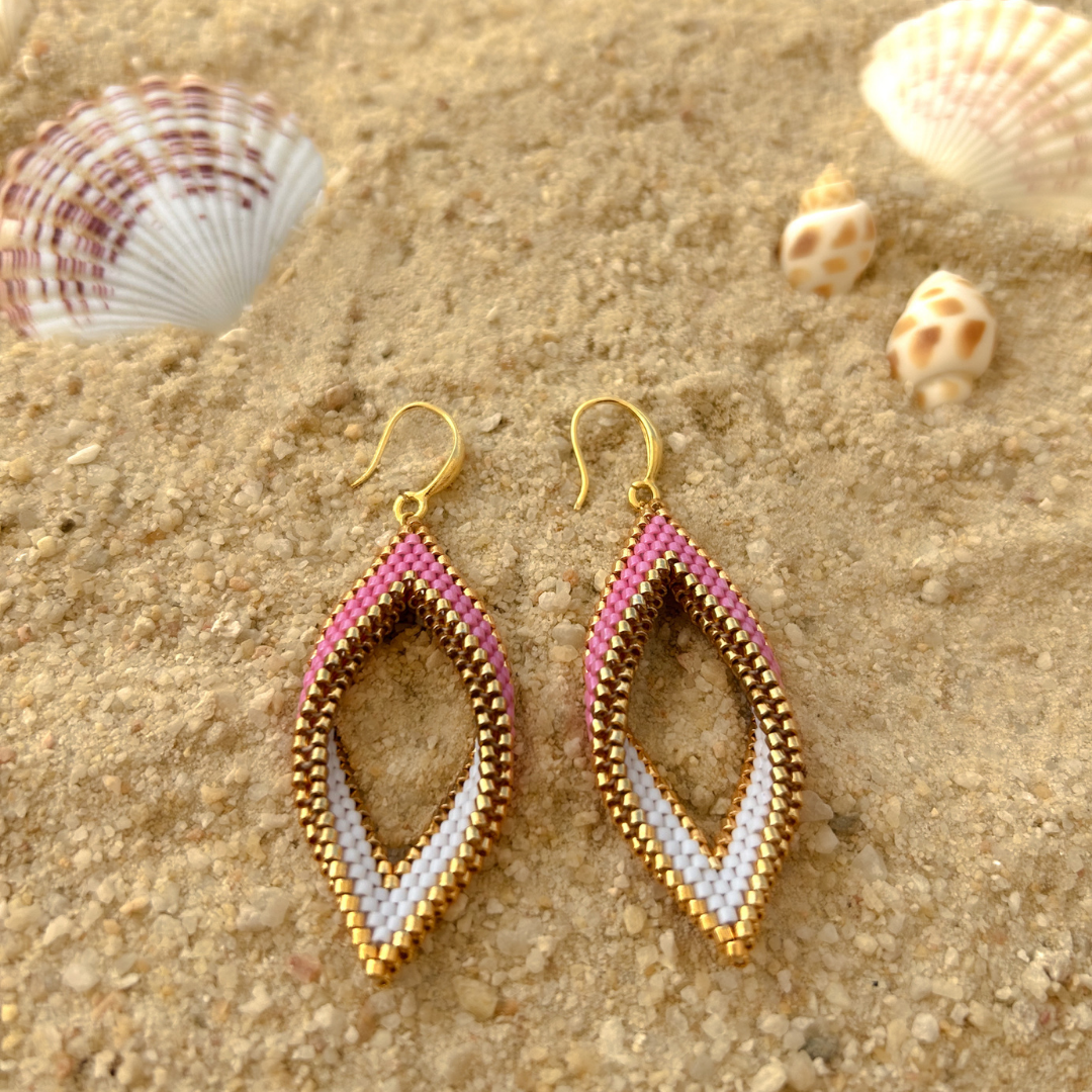 Beaded Pendo Twist Earrings