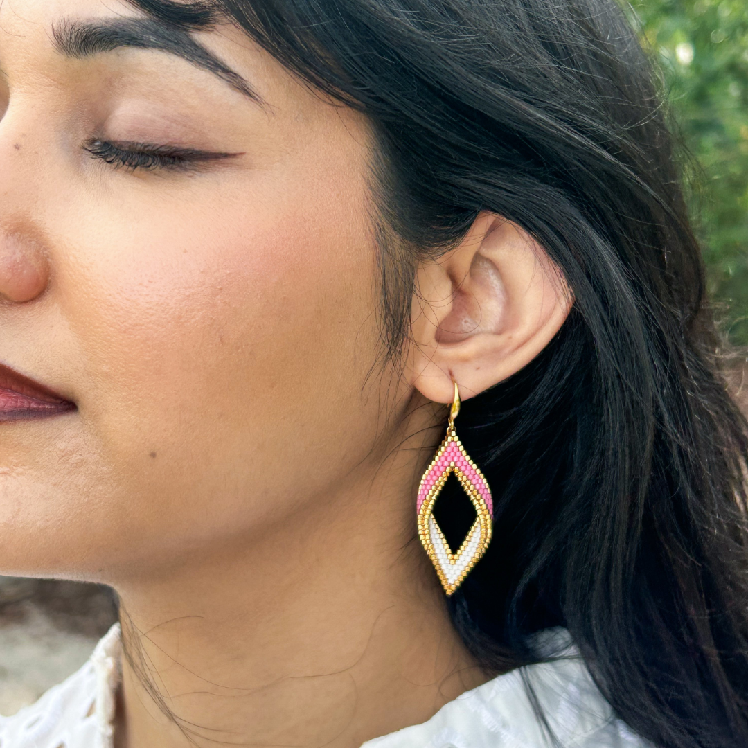 Beaded Pendo Twist Earrings