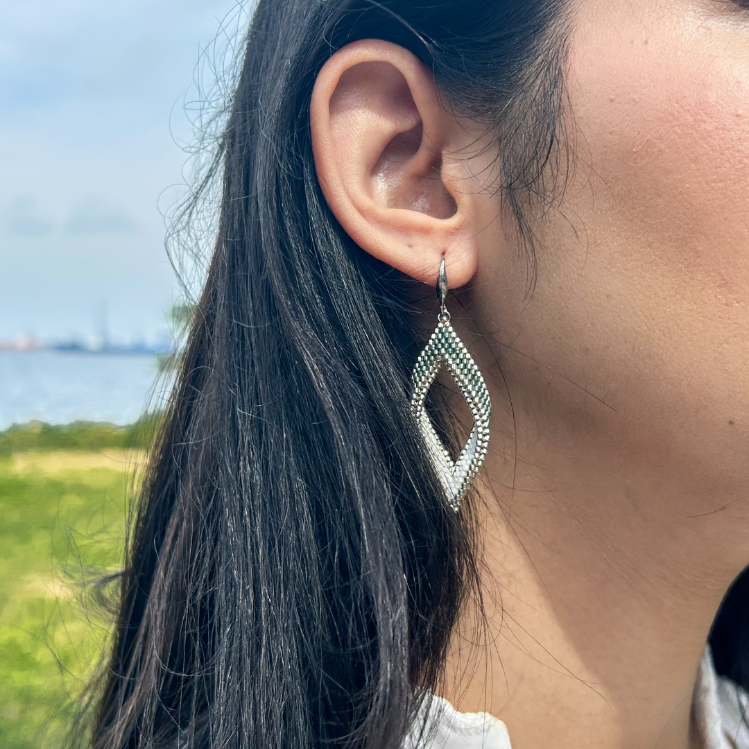 Beaded Nyasi Twist Earrings