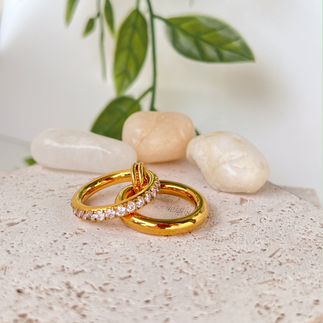 Crystal Chain Link Ring