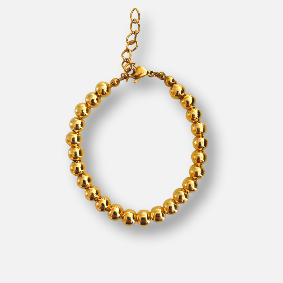 Thick Gold Ball Bracelet