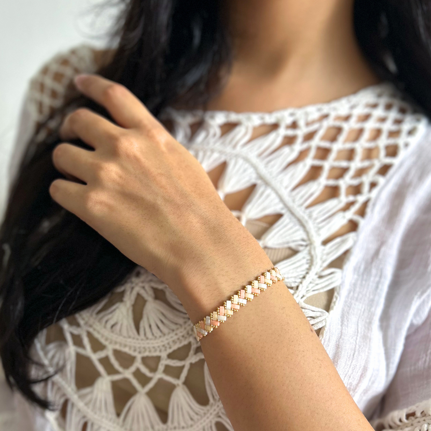 Beaded Bracelet Rose