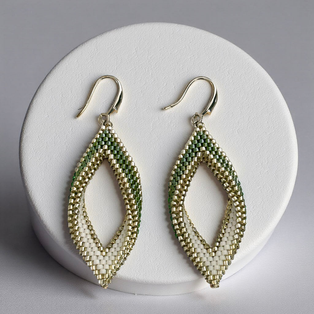 Beaded Nyasi Twist Earrings