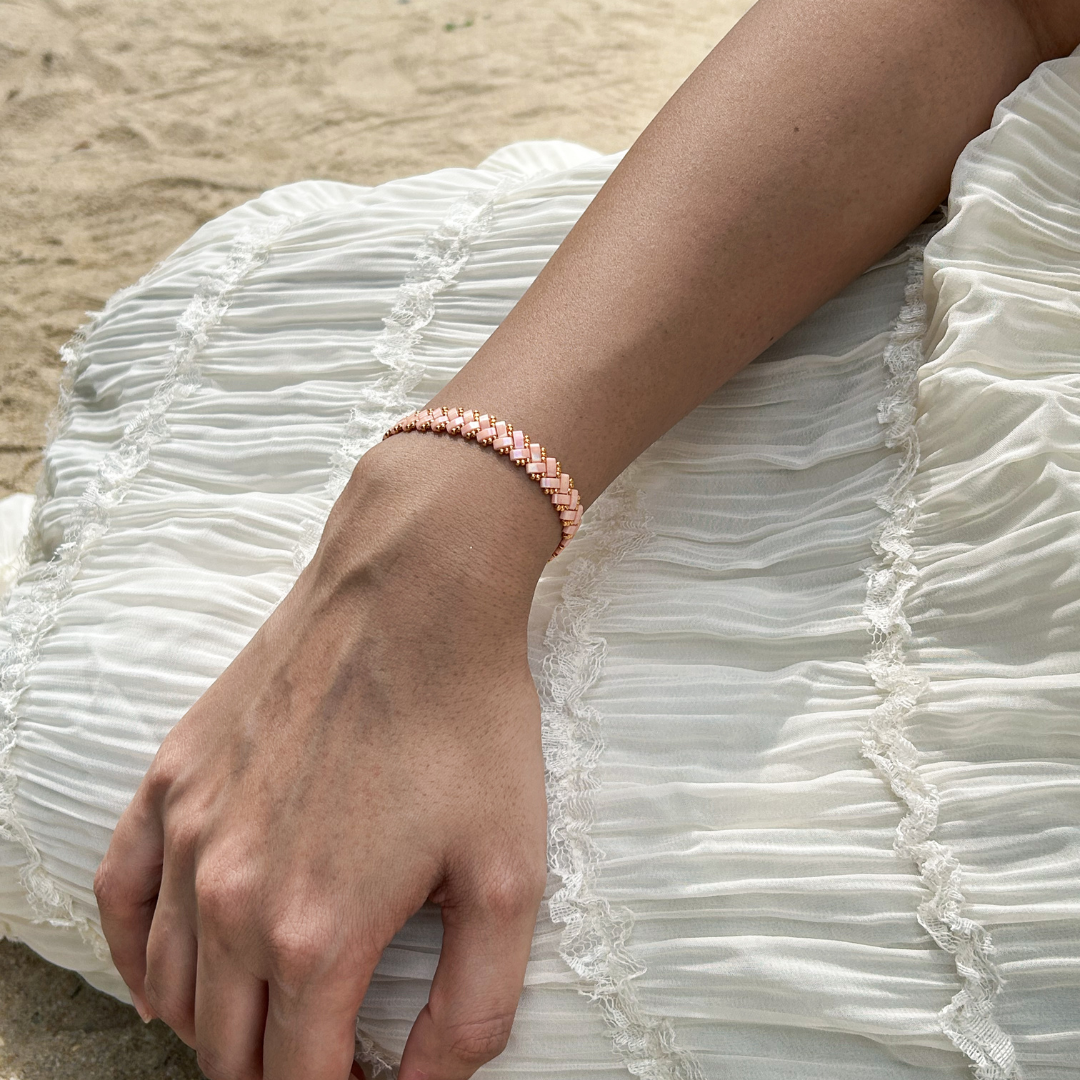 Beaded Bracelet Pink Oasis