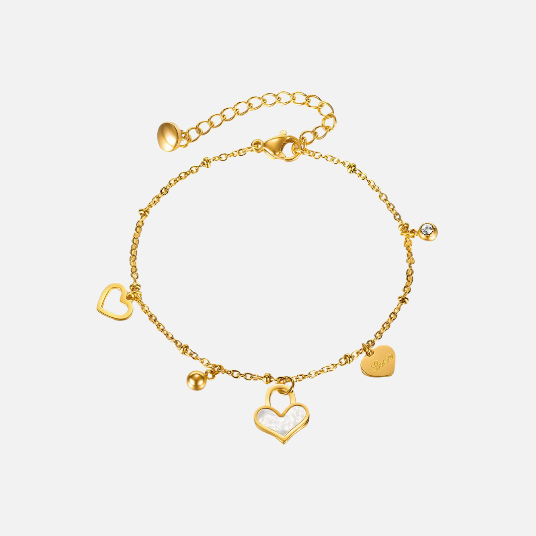 White Heart Bracelet