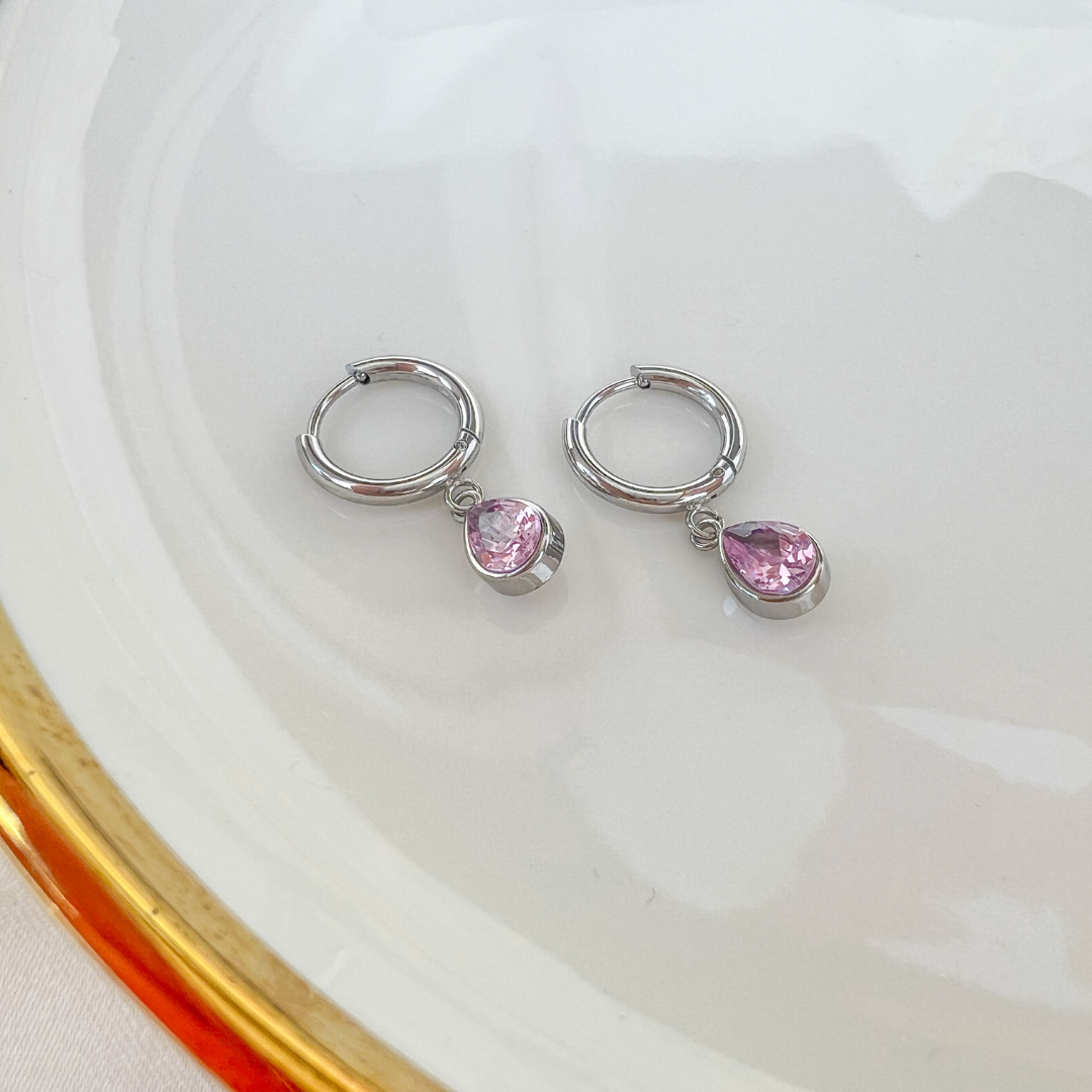 Pink Drop Earrings