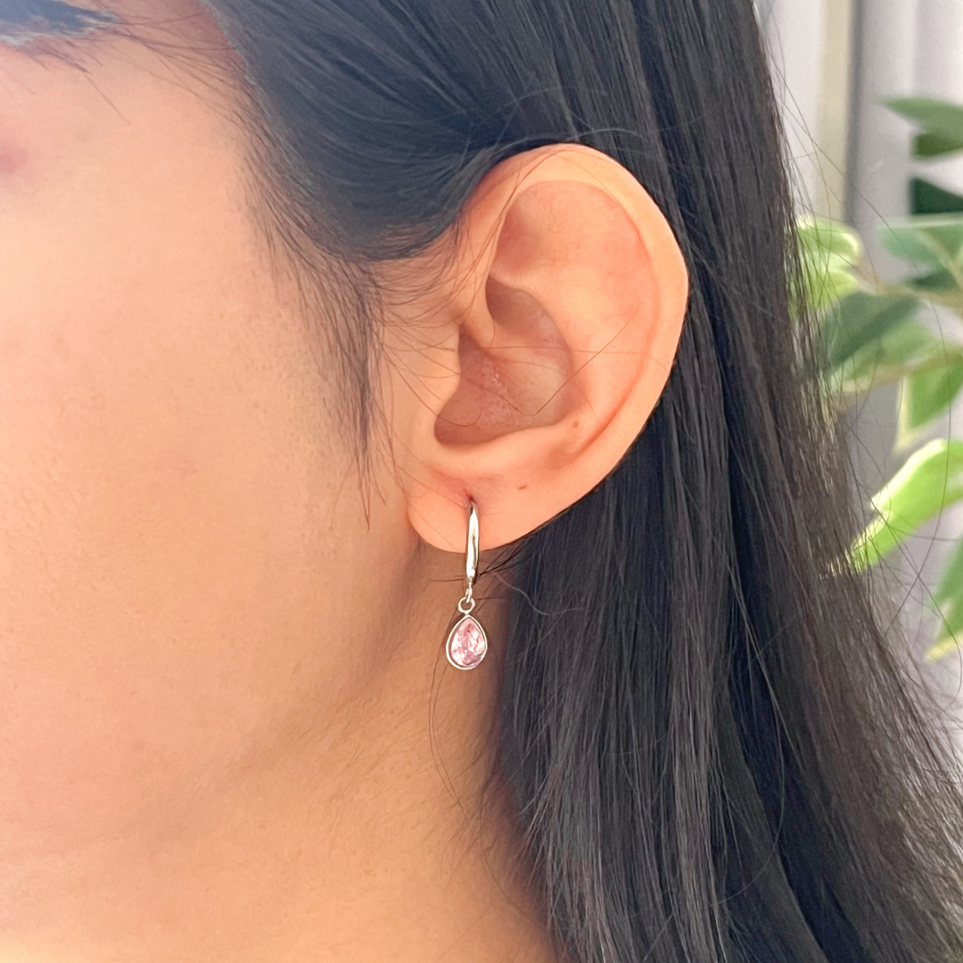 Pink Drop Earrings