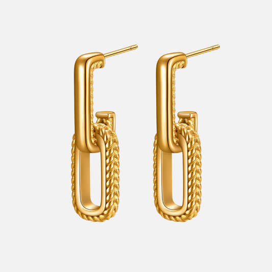 Gold Interlaced Earrings