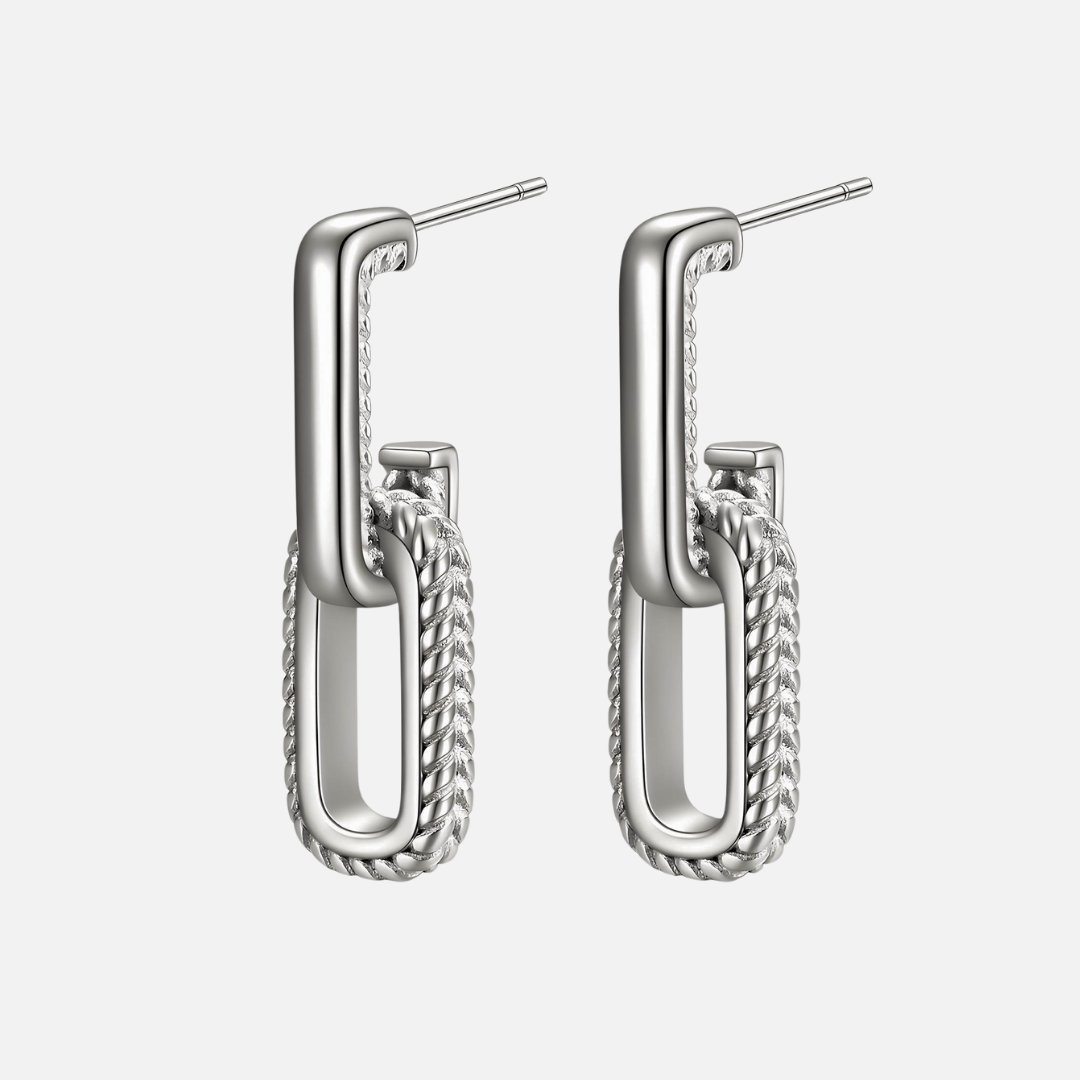 Silver Interlaced Earrings