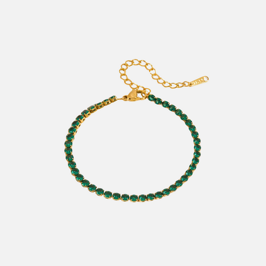 Green Tennis Bracelet