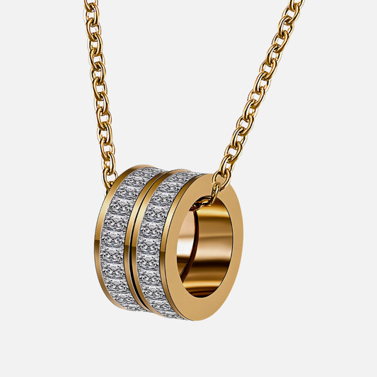 Gold Barrel Necklace