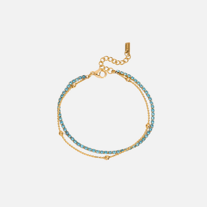 Blue tennis bracelet
