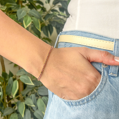 Rose Tennis Bracelet