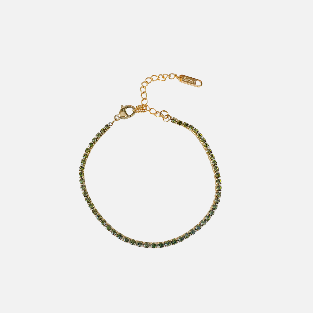 Olive Tennis Bracelet