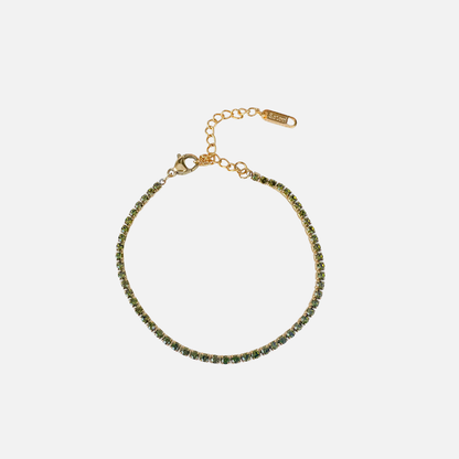 Olive Tennis Bracelet