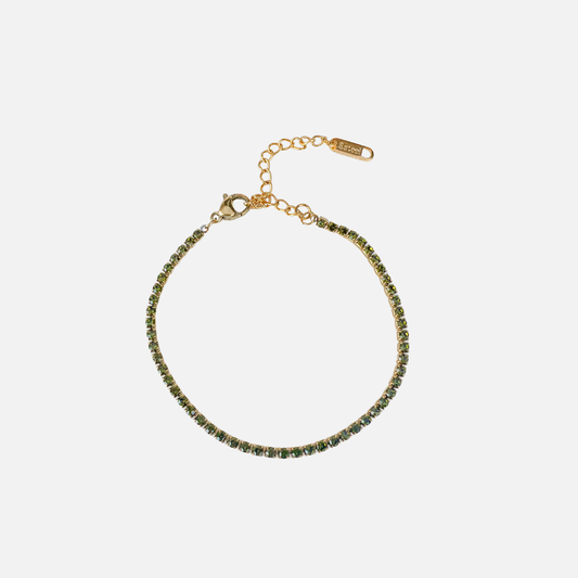 Olive Tennis Bracelet