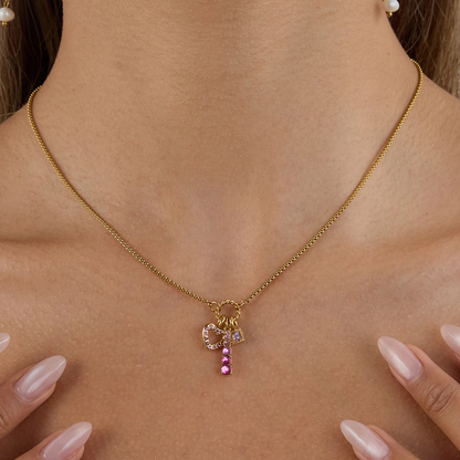 Pink Charm Necklace