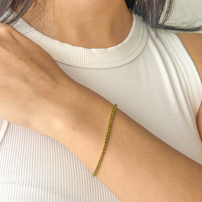 Olive Tennis Bracelet