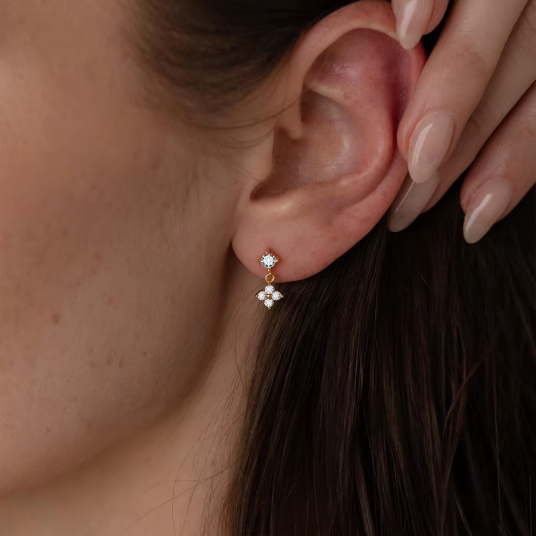 Clover Earrings Gold