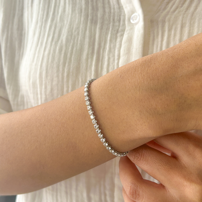 Tennis Bracelet (Silver)