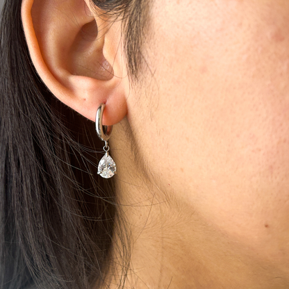 Silver Crystal Earrings
