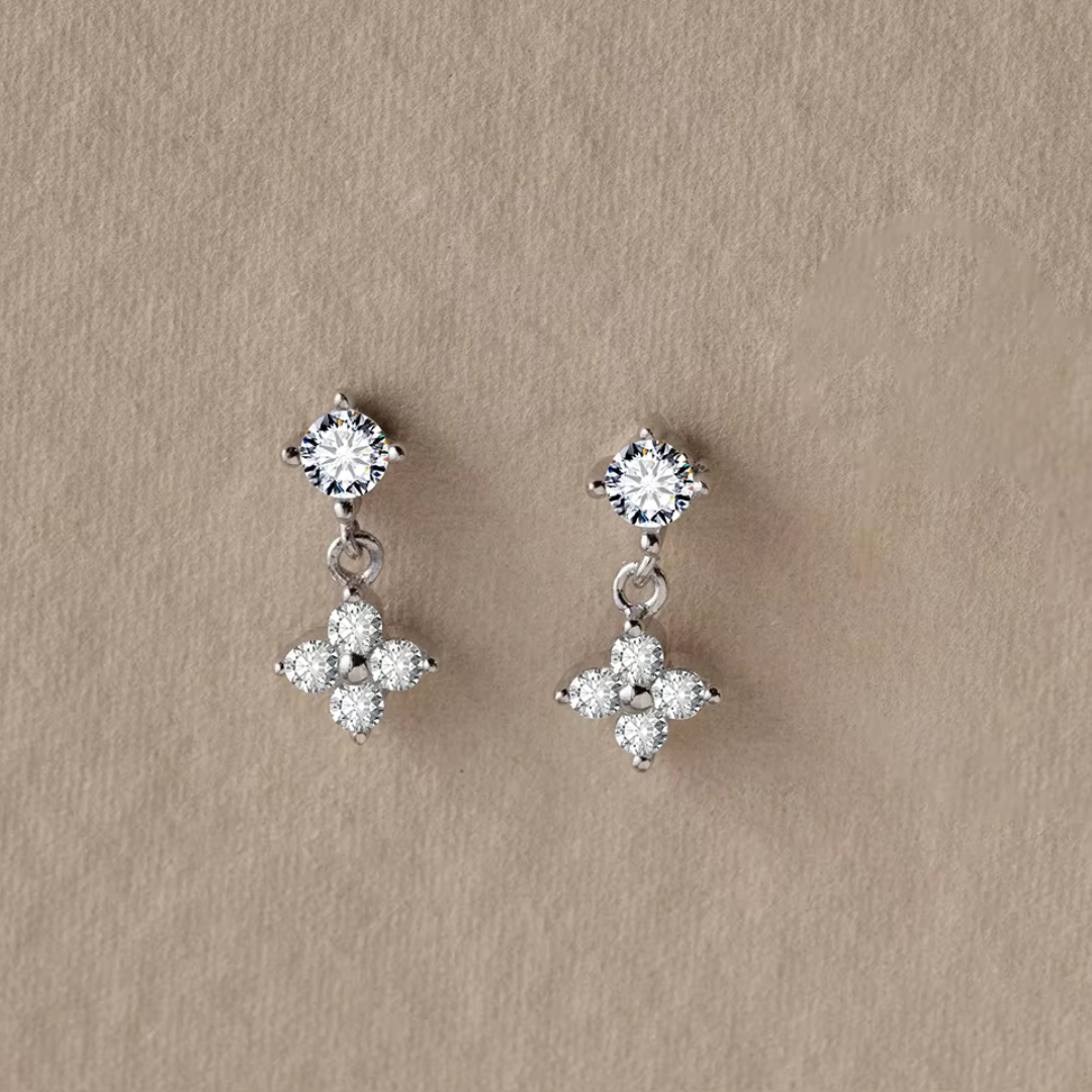 Clover Earrings Silver