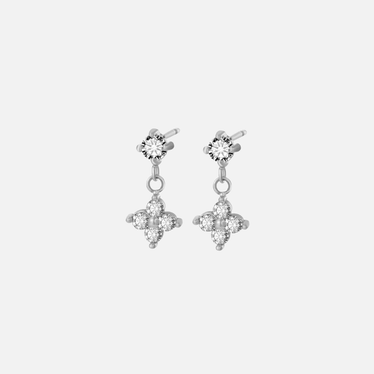 Clover Earrings Silver