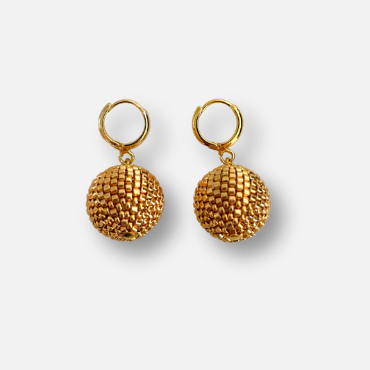 Gold Ball Earrings
