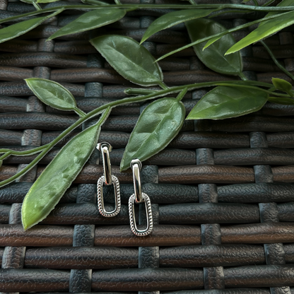 Silver Interlaced Earrings