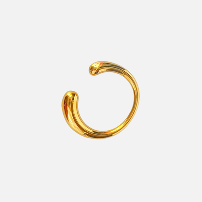 Gold Water Drop Band Ring