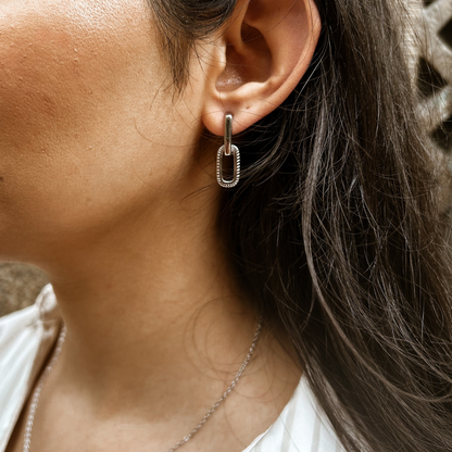 Silver Interlaced Earrings