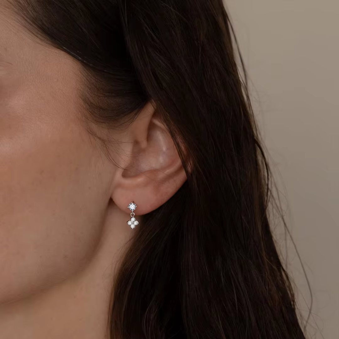 Clover Earrings Silver
