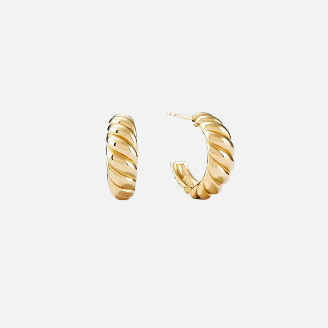 Silk Twist Hoops Gold