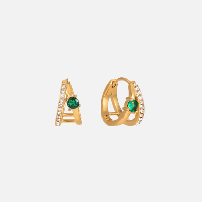 Emerald Prism Earrings