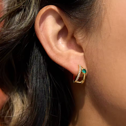 Emerald Prism Earrings