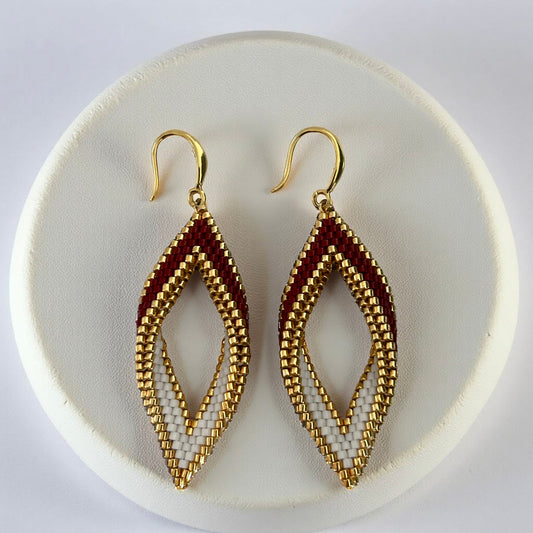 Beaded Kahawia Twist Earrings